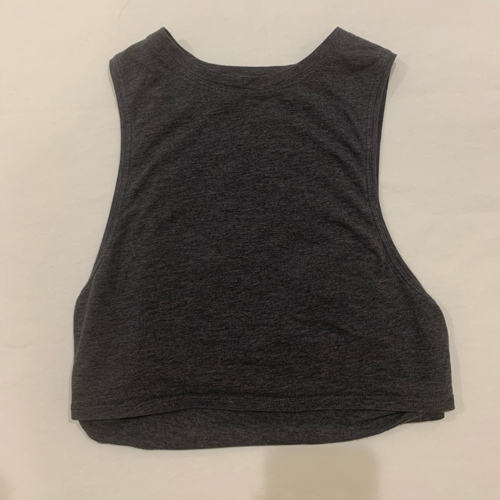 dark grey cropped tank